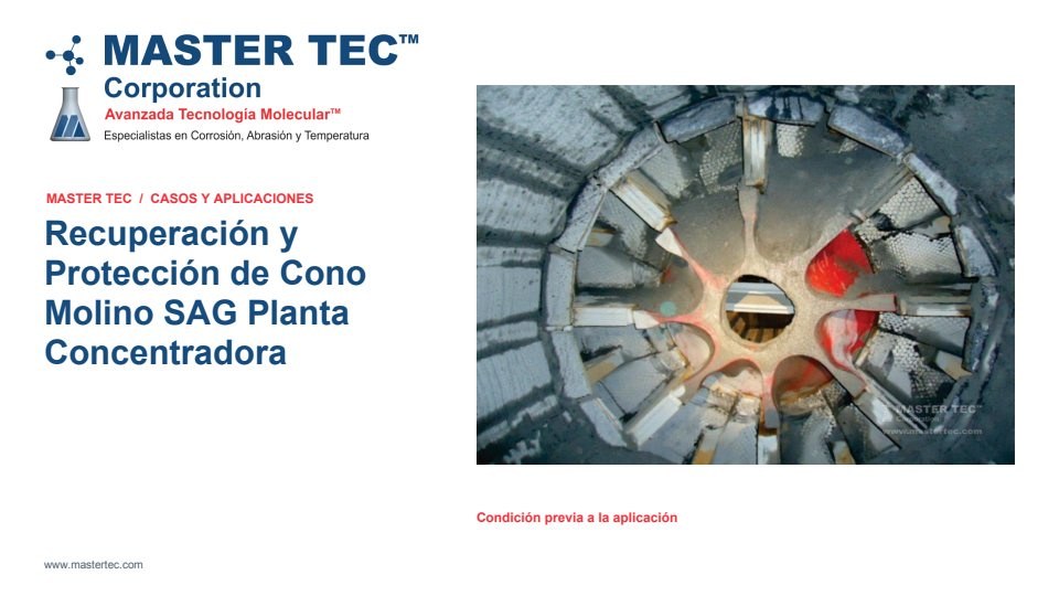 Portada - Recuperación y Protección Cono Molino SAG