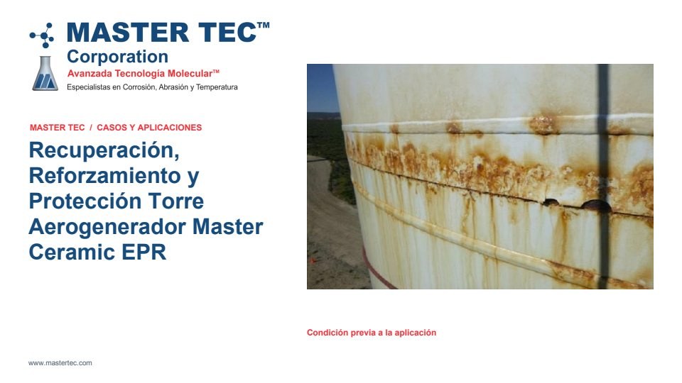 Portada - Recuperación Reforzamiento y Protección de Torres de Aerogeneradores
