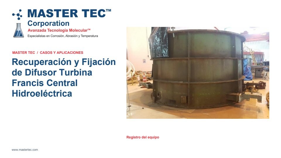 Portada - Recuperación y Fijación de Difusor Central Hidroeléctrica