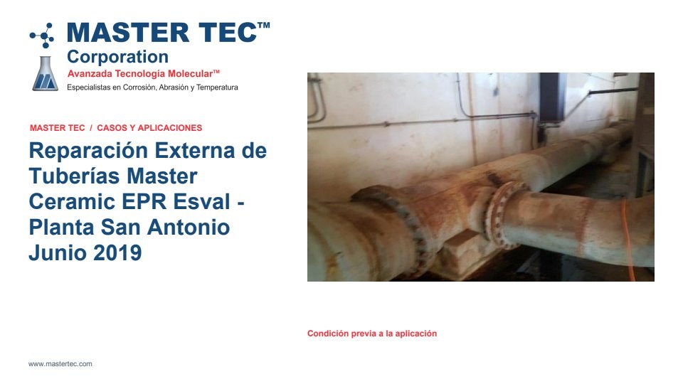 Portada - Master Tec - Esval - Segunda Fase - Planta de San Antonio Aguas Servidas